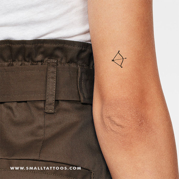 Bow and Arrow Temporary Tattoo (Set of 3) – Small Tattoos